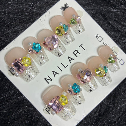 Press On Nails 10Pcs Code-BF (001+) Easy Beauty Nepal