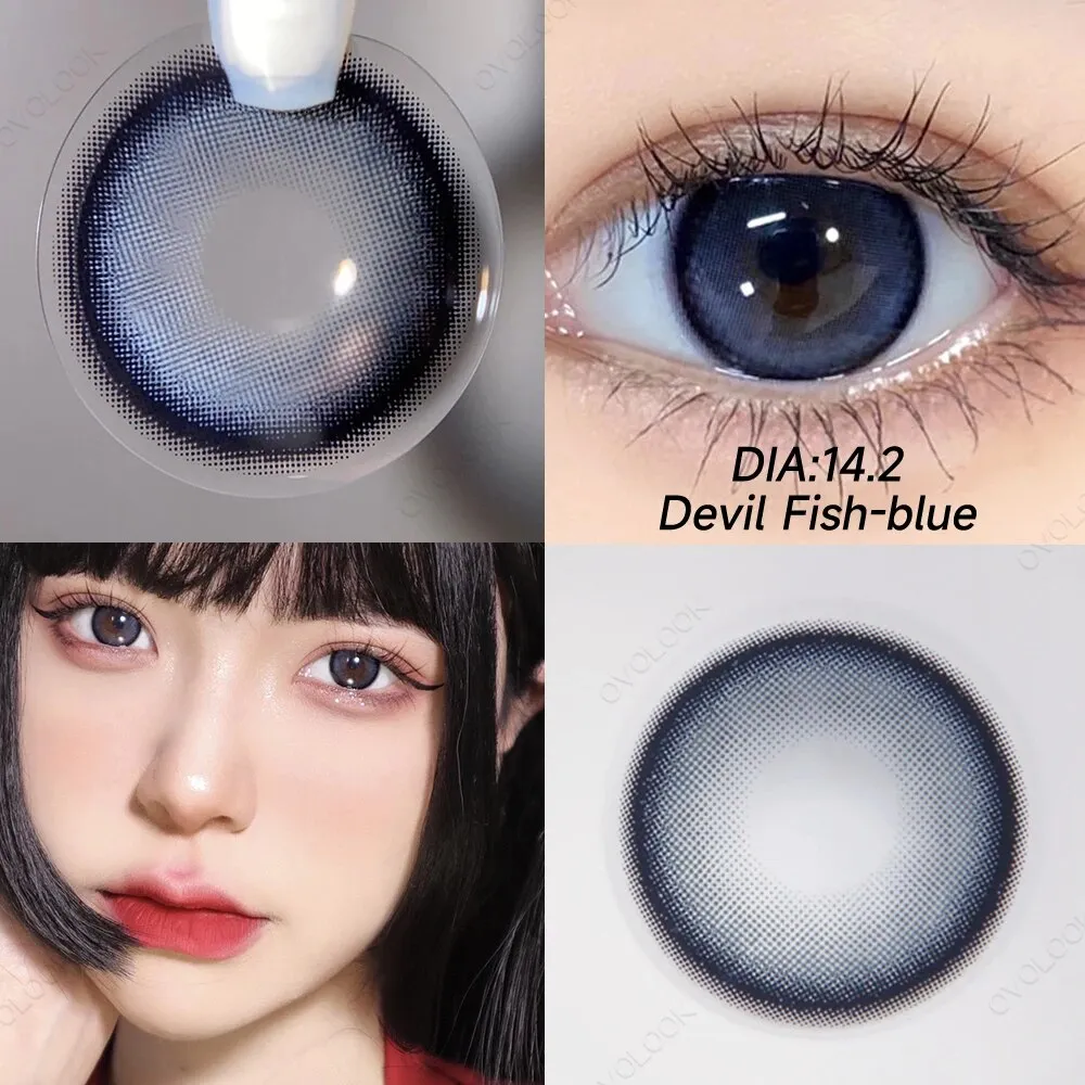 OVOLOOK DEVIL FISH BLUE E121-3 CONTACT LENS Mask Queen Nepal