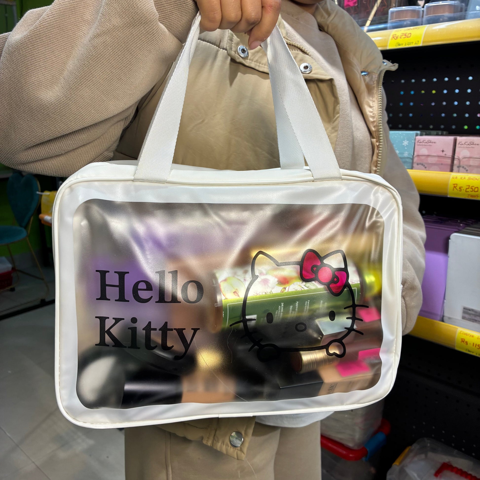 Hello Kitty Large Translucent Makeup Travel Bag Mask Queen Nepal