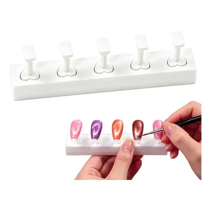 Cat Eye Nail Art Heart Shaped Press On Stand Mask Queen Nepal