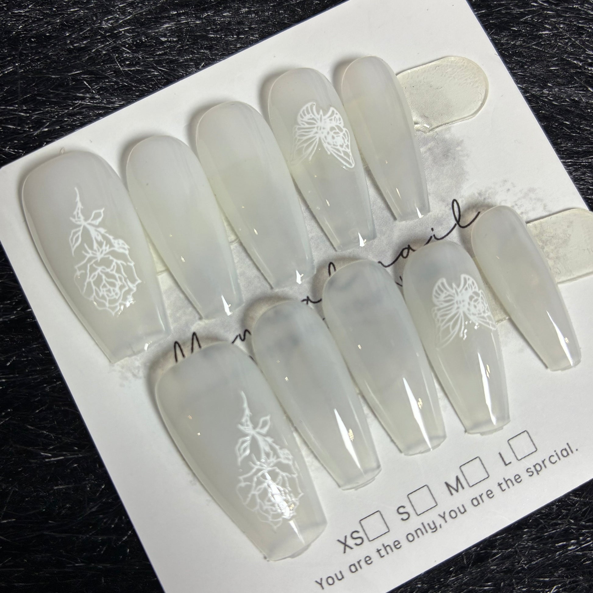 Press On Nails 10Pcs Code-L (000+) Easy Beauty Nepal