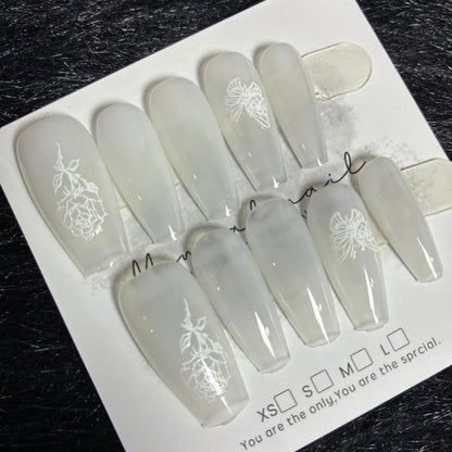 Press On Nails 10Pcs Code-L (000+) Easy Beauty Nepal