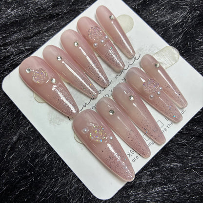 Press On Nails 10Pcs Code-L (090+) Easy Beauty Nepal