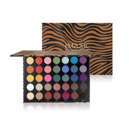 IMAGIC Professional Zebra Pattern 35 Colors Eyeshadow Palette