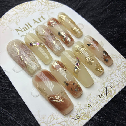 Press On Nails 10Pcs Code-MT Easy Beauty Nepal