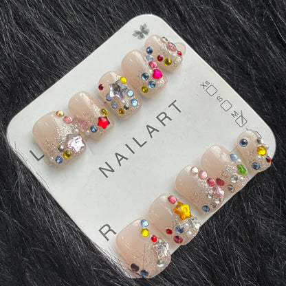 Press On Nails 10Pcs Code-BF (001+) Easy Beauty Nepal