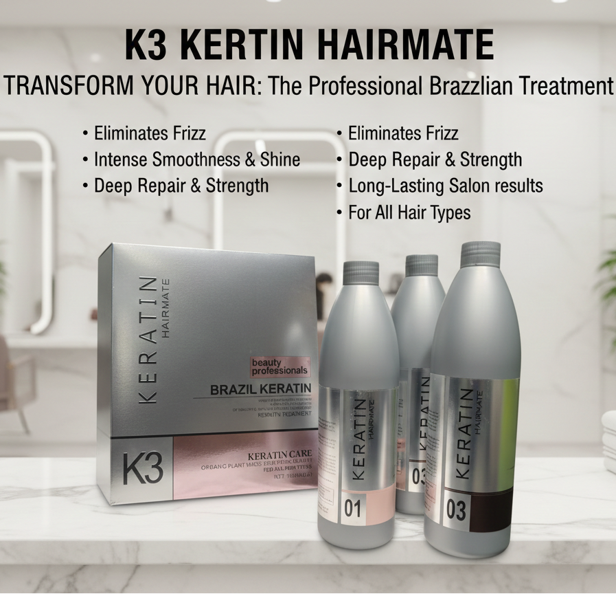K3 Brazilian Keratin Set (1000ml*3) Mask Queen Nepal