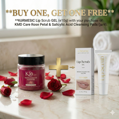 KD Care Cleansing Pads + Kormesic Lip Scrub (FREE) Mask Queen Nepal