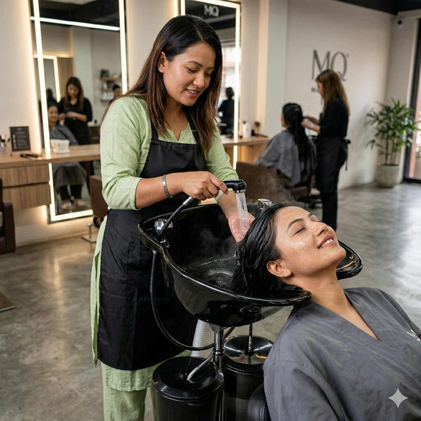 Mobile Salon Hair Wash Basin Mask Queen Nepal