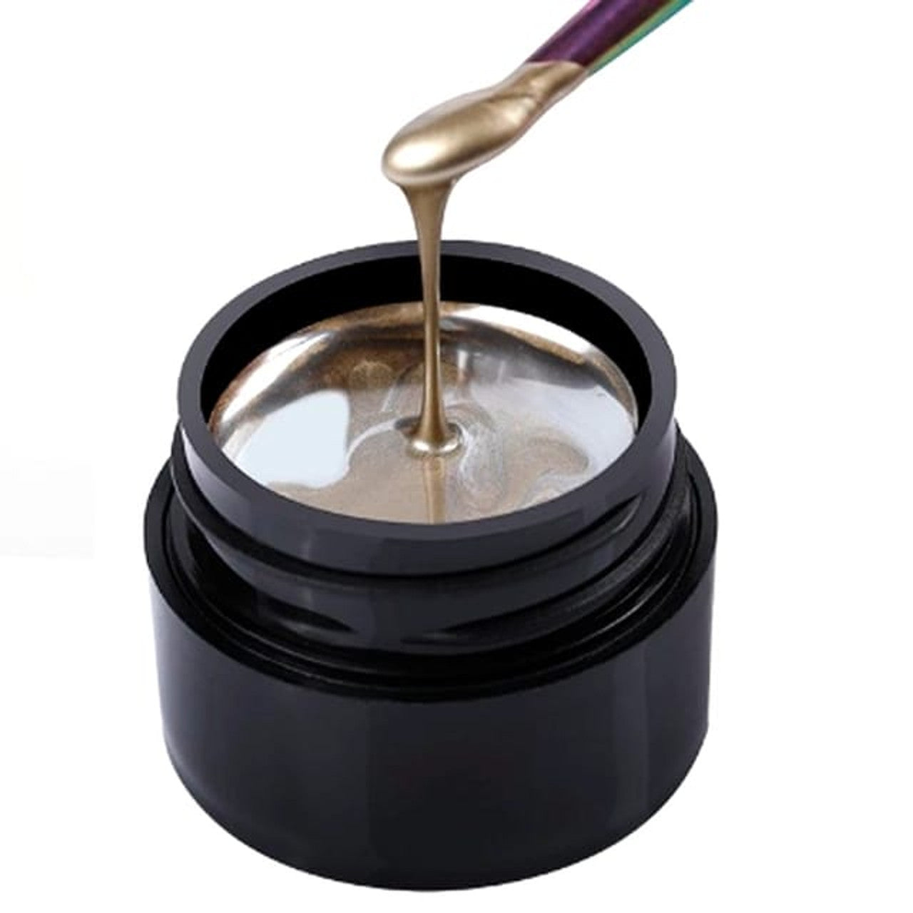 3D Metal Paint Nail Gel Silver & Golden Mask Queen Nepal