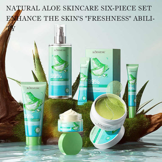 KORMESIC Moisturizing Soothing Brightening Aloe Vera Softening Skin Care Kit Easy Beauty Nepal