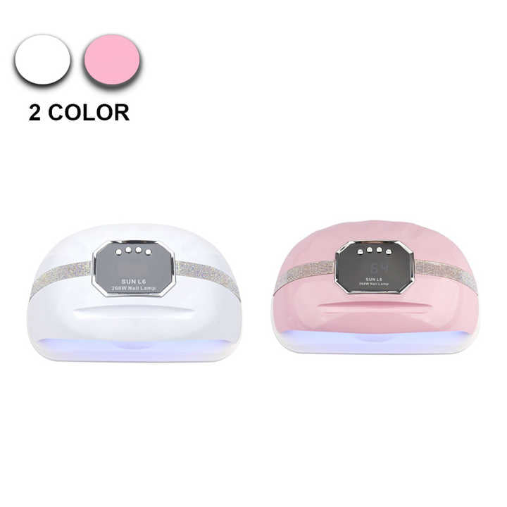 Customizable double hands gel uv nail lamp with rhinestones 268w nail dryer led nail lamp dryer Mask Queen Nepal