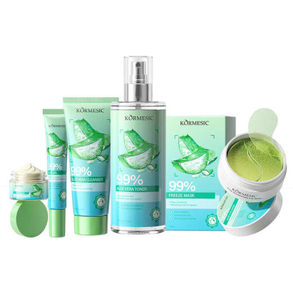 KORMESIC Moisturizing Soothing Brightening Aloe Vera Softening Skin Care Kit Easy Beauty Nepal