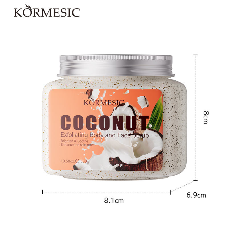 KORMESIC 300g Avocado Coconut Rose Aloe Vera Exfoliating Body Face Scrub Easy Beauty Nepal
