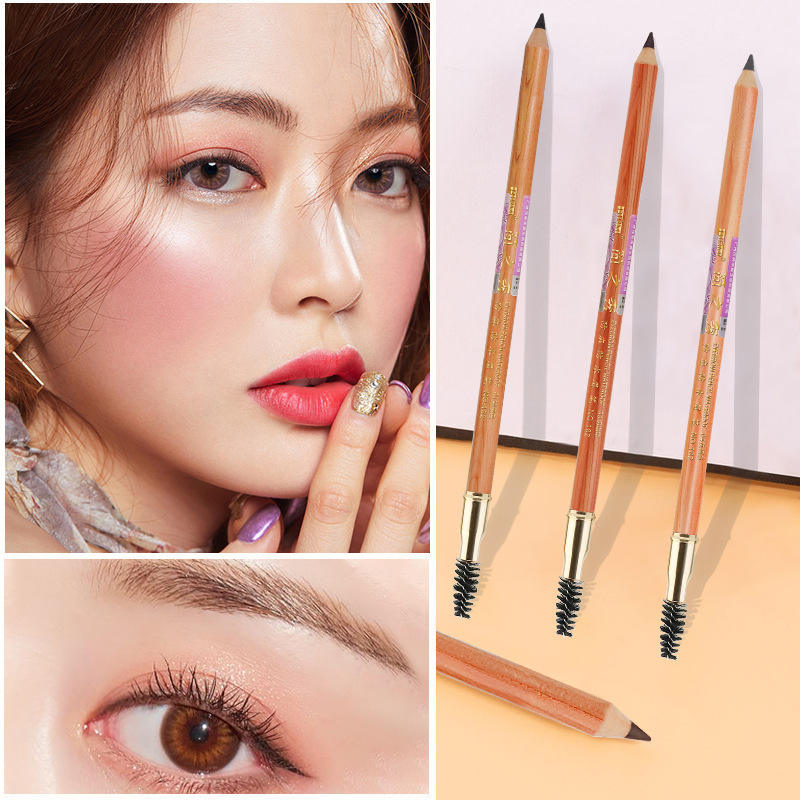 Double Head Embroidered Eyebrow Pencil Waterproof Sweat Resistant No Blooming Double Eyebrow Pencil Mask Queen Nepal