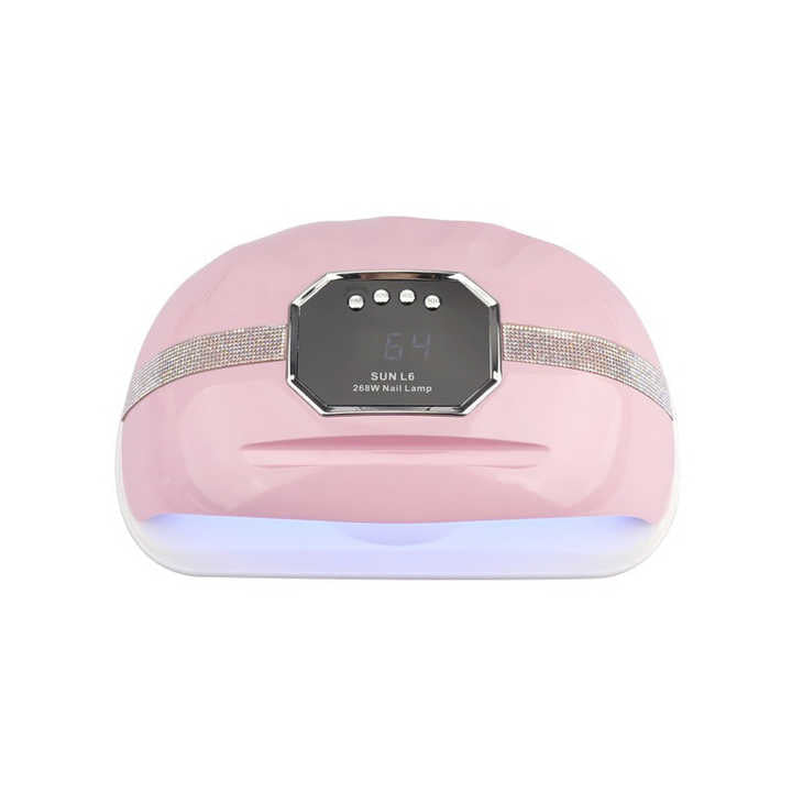 Customizable double hands gel uv nail lamp with rhinestones 268w nail dryer led nail lamp dryer Mask Queen Nepal