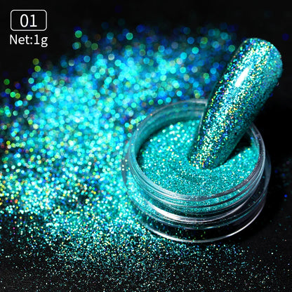 1Pcs Shiny Nail Glitter Powder Mask Queen Nepal