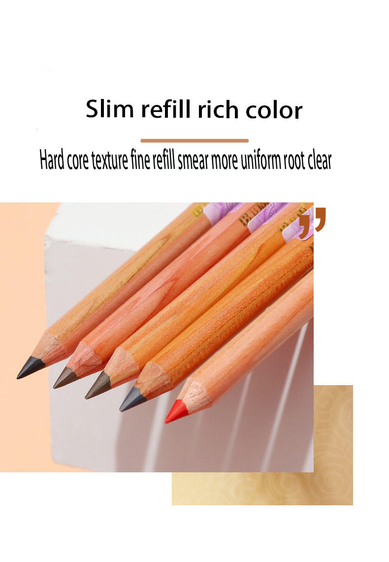 Double Head Embroidered Eyebrow Pencil Waterproof Sweat Resistant No Blooming Double Eyebrow Pencil Mask Queen Nepal