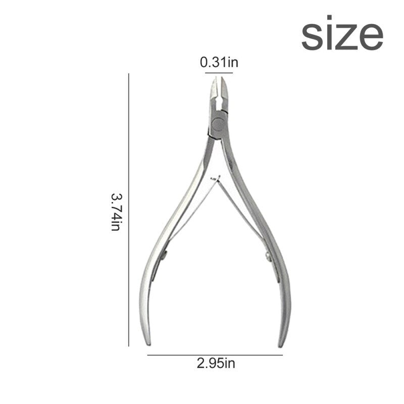 1PCS Nail Cuticle Scissor Cuticle Silver Stainless Steel Nipper Mask Queen Nepal