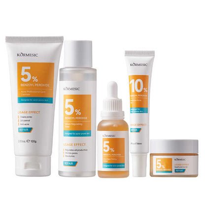 KORMESIC Moisturizing Soothing Repairing 5% Benzoyl Peroxide Skin Care Kit Easy Beauty Nepal