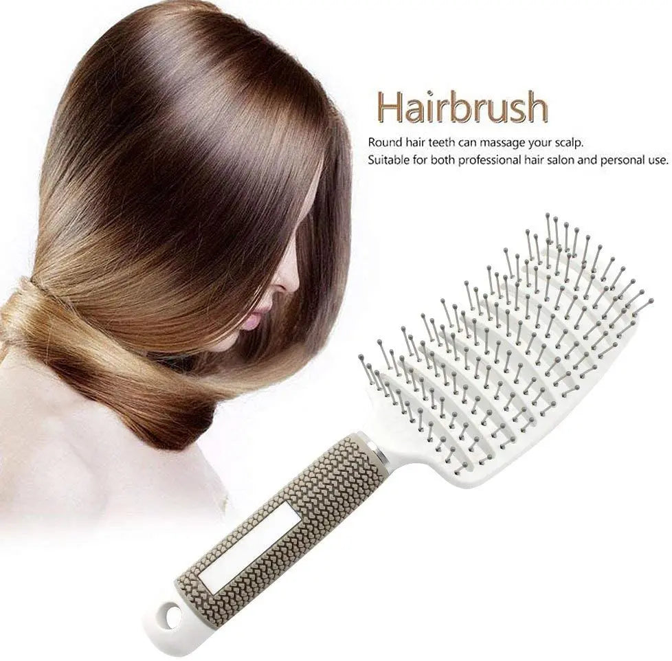 Anti-static Curved Vented Styling Hair Brush Comb Mask Queen Nepal