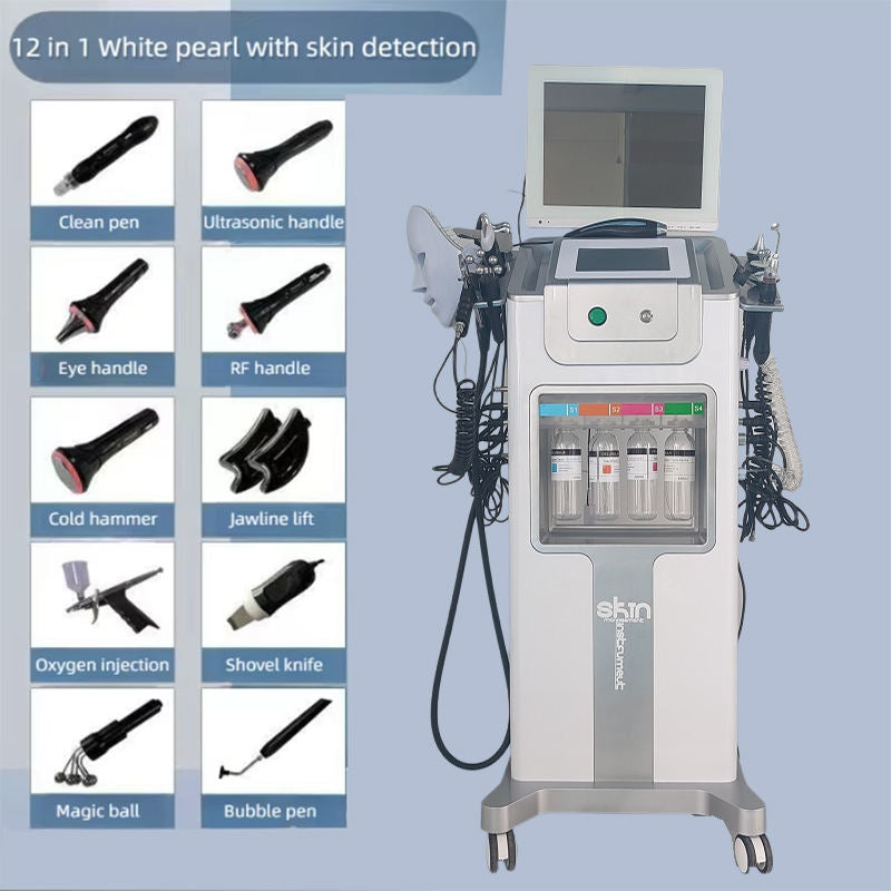 12 in 1 Portable Multifunctional Facial Machine 3D Skin Analyzer Salon Beauty Machine Mask Queen Nepal