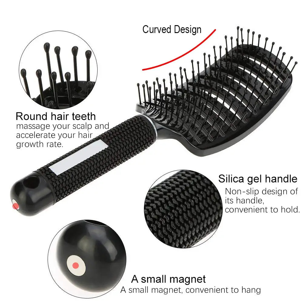 Anti-static Curved Vented Styling Hair Brush Comb Mask Queen Nepal