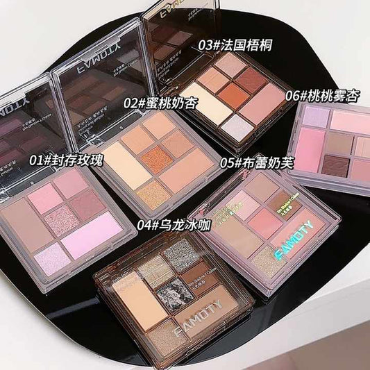 FAMOTY 7 Colors Eyeshadow Palette Versatile Matte & Shimmer Shades Easy Beauty Nepal