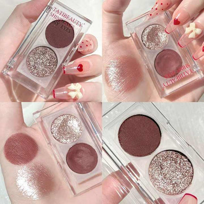Tati Beauty Two Tone Pearl Glitter Sequins Eyeshadow Palette Easy Beauty Nepal