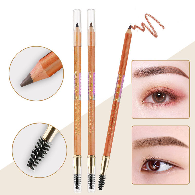 Double Head Embroidered Eyebrow Pencil Waterproof Sweat Resistant No Blooming Double Eyebrow Pencil Mask Queen Nepal