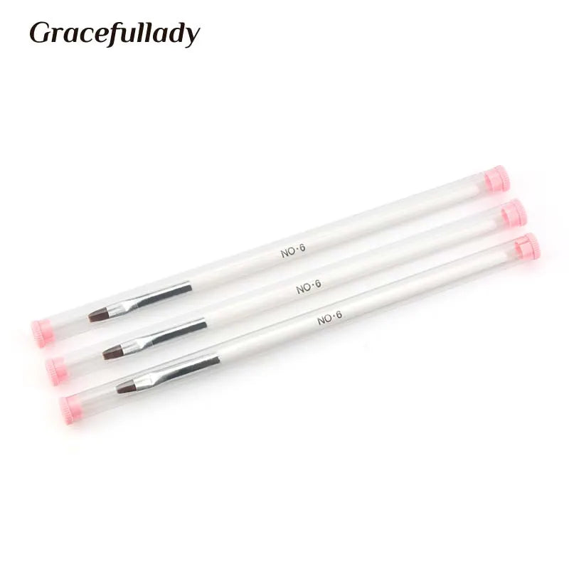 No.6 Gel Nail Brush White 1 pcs Mask Queen Nepal