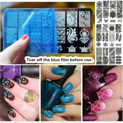 Lace Nail Art Stamping Plates Stainless Steel Nail Stamper Code-BC Mask Queen Nepal