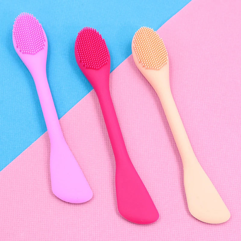 Double Side Silicone Facial Cleaning Brush Tool - Mask Queen Nepal