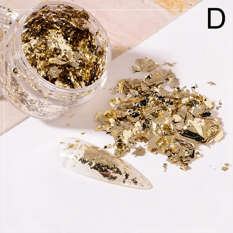 Gold & Silver Foil Paper Sequins Nail Art Mask Queen Nepal