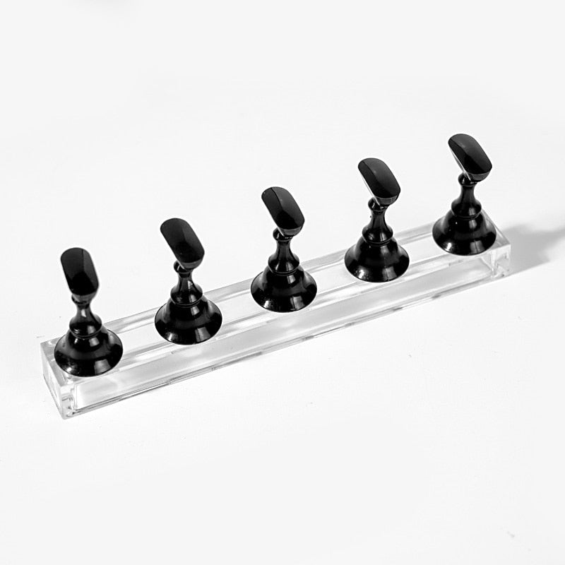 1Set False Nail Tips Practice Trainning Display Stand Holder Mask Queen Nepal