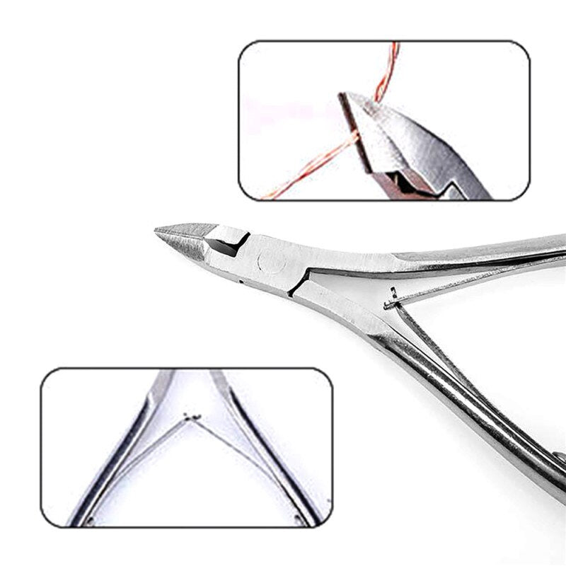 1PCS Nail Cuticle Scissor Cuticle Silver Stainless Steel Nipper Mask Queen Nepal