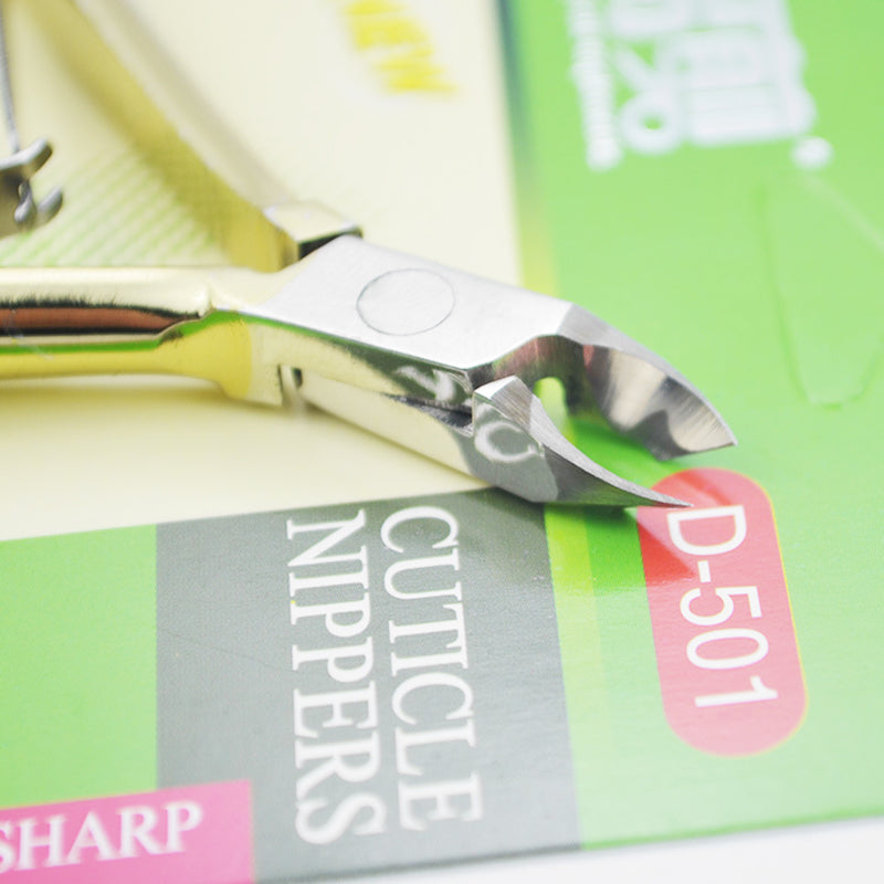 D501 Cuticle Scissors High quality Nail Stainless Steel Nipper Clipper Art Tool Golden Handle Mask Queen Nepal