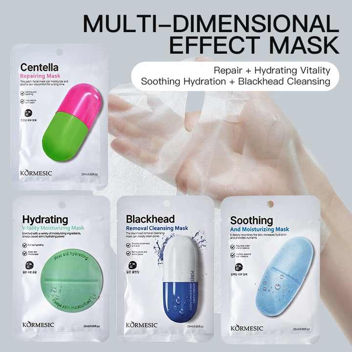 KORMESIC Moisturizing Centella Repairing Brightening Hydrating Face Sheet Mask Easy Beauty Nepal