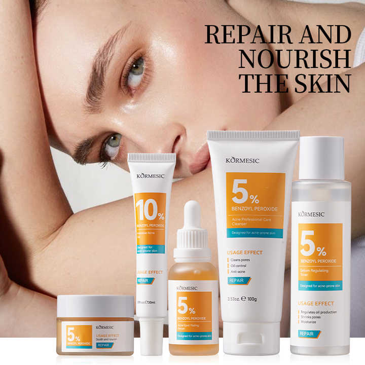 KORMESIC Moisturizing Soothing Repairing 5% Benzoyl Peroxide Skin Care Kit Easy Beauty Nepal