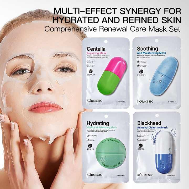 KORMESIC Moisturizing Centella Repairing Brightening Hydrating Face Sheet Mask Easy Beauty Nepal