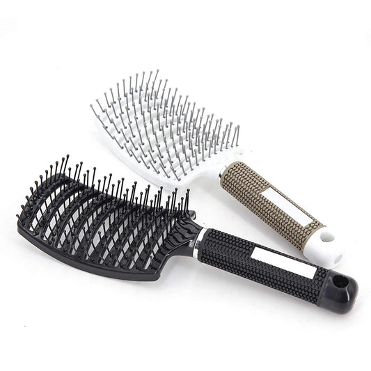 Anti-static Curved Vented Styling Hair Brush Comb Mask Queen Nepal