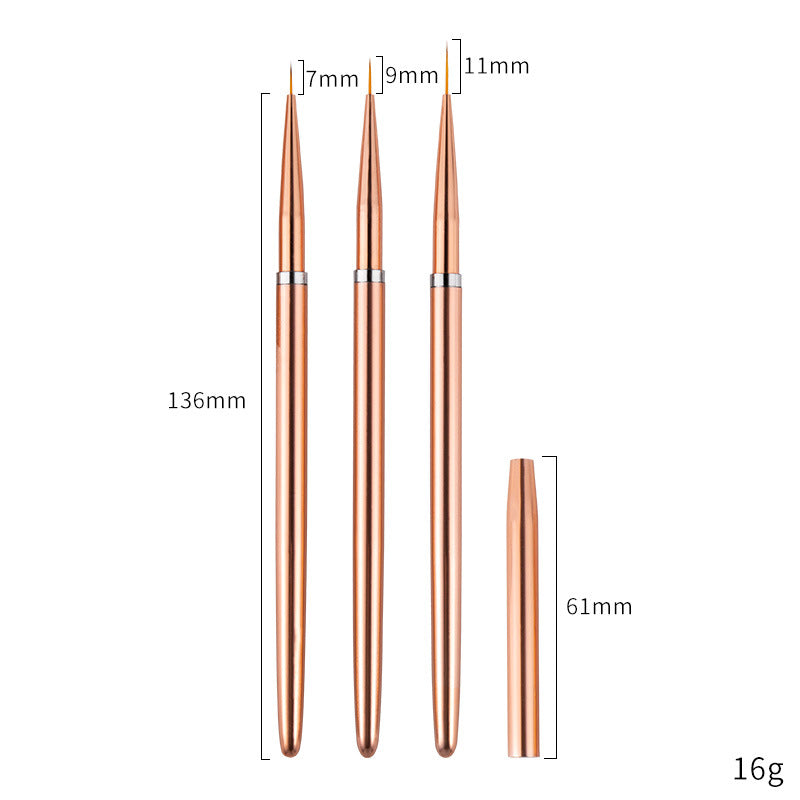 Rose Gold Nail Art Liner Brushes Mask Queen Nepal