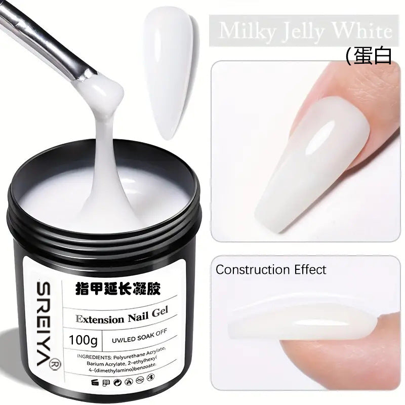 UR SUGAR 150g Hard Jelly Nail Extension Gel Clear Natural Color French Building Soak Off LED Nail Gum UV Construction Gel Mask Queen Nepal