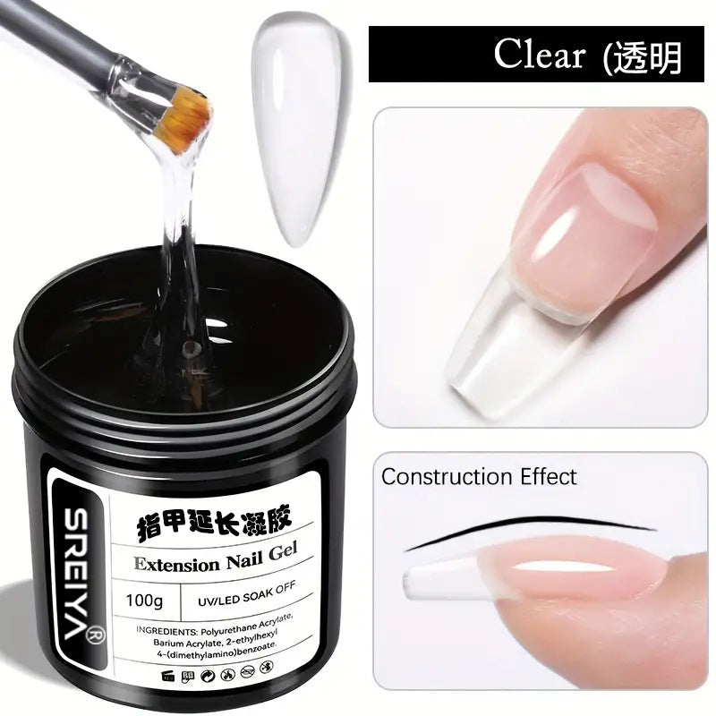 UR SUGAR 150g Hard Jelly Nail Extension Gel Clear Natural Color French Building Soak Off LED Nail Gum UV Construction Gel Mask Queen Nepal