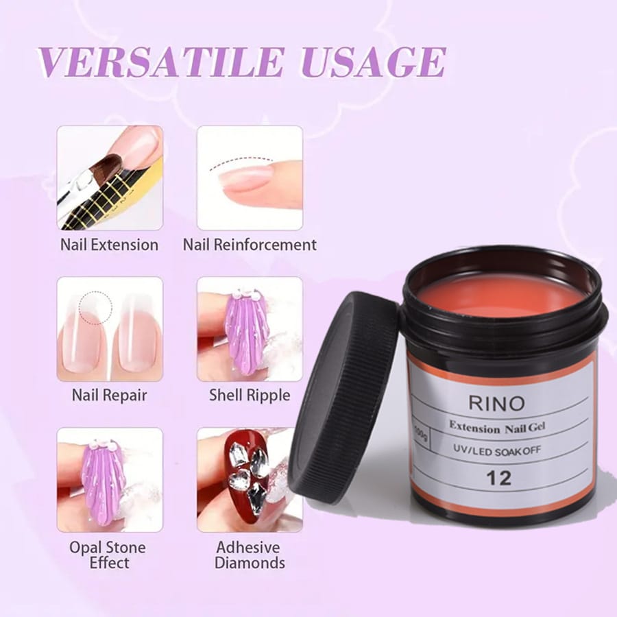 UR SUGAR 150g Hard Jelly Nail Extension Gel Clear Natural Color French Building Soak Off LED Nail Gum UV Construction Gel Mask Queen Nepal