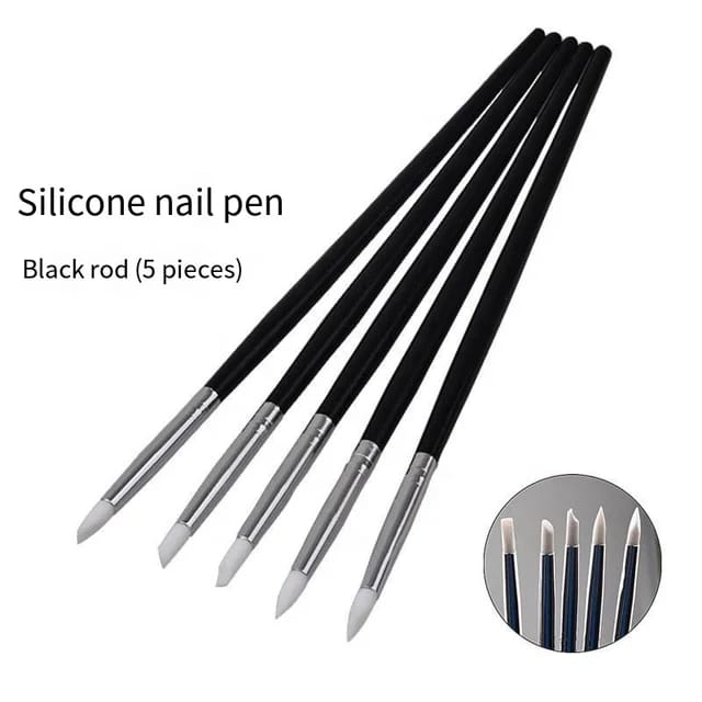 Nail Art Pen Silicon Brush Set 5 Pieces Mask Queen Nepal