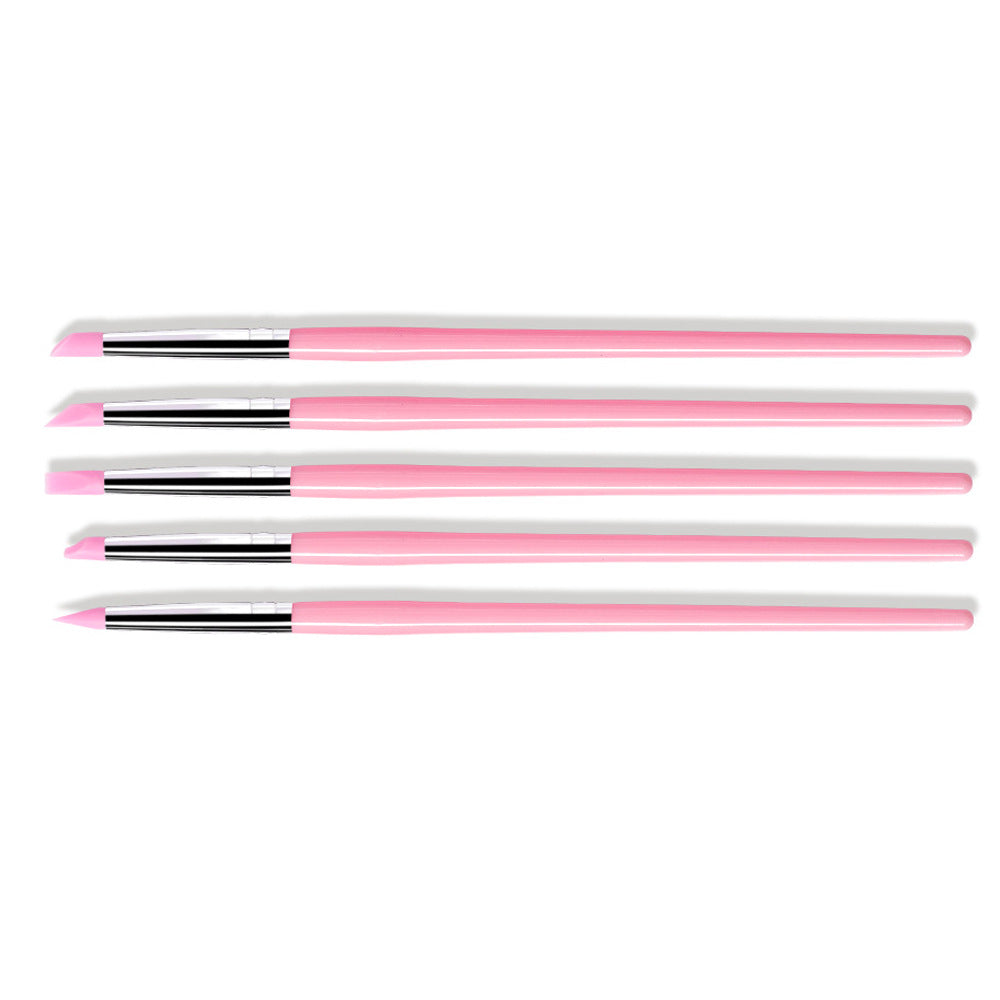 Nail Art Pen Silicon Brush Set 5 Pieces Mask Queen Nepal