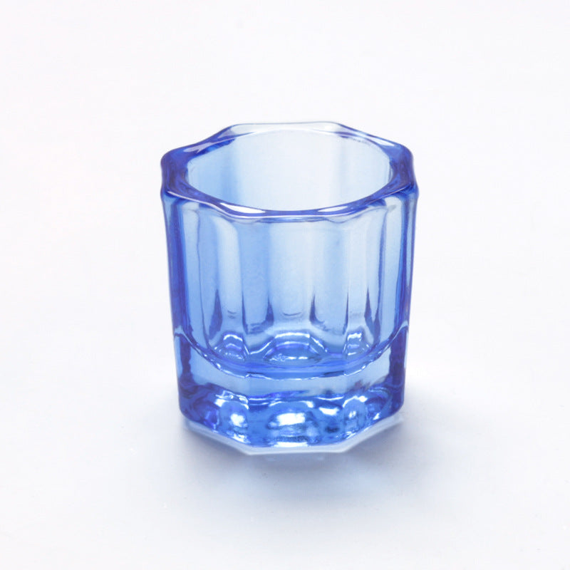 Nail Crystal Glass Cup Acrylic Liquid Holder Mask Queen Nepal