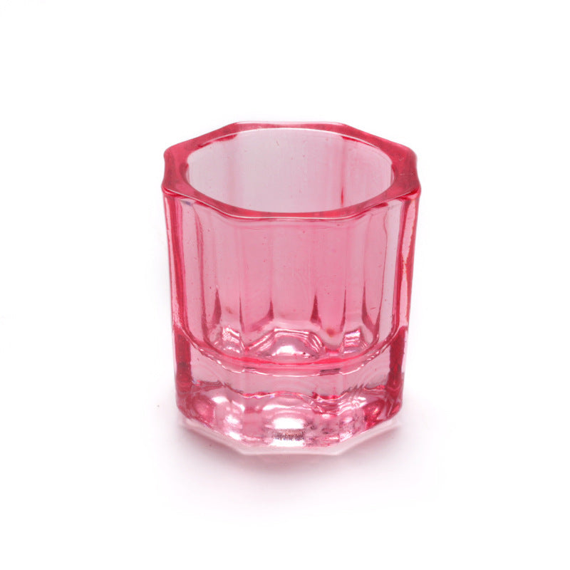 Nail Crystal Glass Cup Acrylic Liquid Holder Mask Queen Nepal