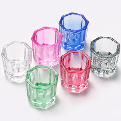 Nail Crystal Glass Cup Acrylic Liquid Holder Mask Queen Nepal